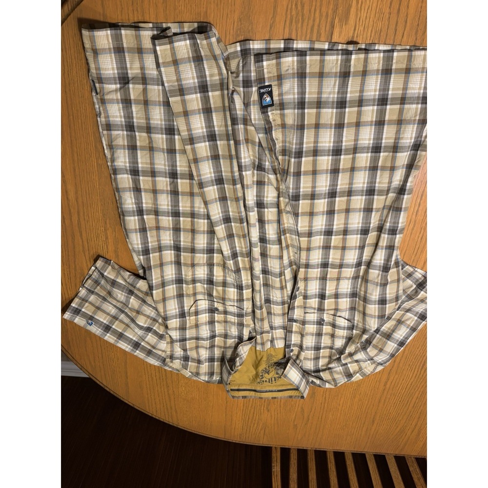 Mens Kuhl 2XL Short Sleeve Button Down Plaid Shirt